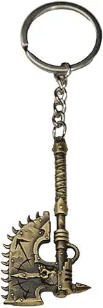 Starforged Compatible with Warhammer 40k Chaos Axe Mans Keychain 1 PC