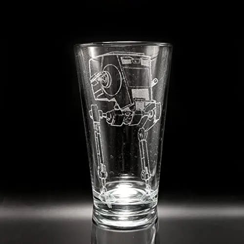 Get Your Galactic Buzz with AT-ST WALKER Engraved Pint Beer Glass