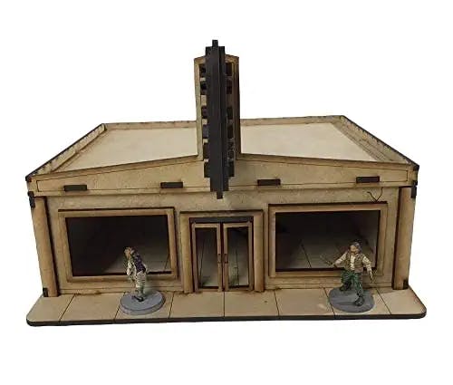 EZ Pawn Shop Store 28mm MDF Building Kit Terrain The Walking Dead All Out War Project Z - FAST SHIPPING