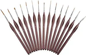 YLYAJY 15pcs Extra Fine Detail Paint Painting Brushes Set for Art Miniatures Model Maker
