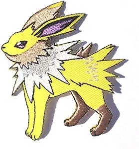 JOLTEON Pokemon Go 3" Embroidered Sew/Iron-on Patch Lightning Pokémon Applique Badge