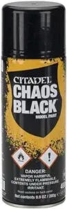 Spray Your Minis With Style: Games Workshop Citadel Spray Paint Chaos Black