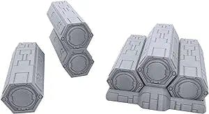 Stackable Sci-Fi Containers by Terrain4Print, 3D Printed Tabletop RPG Scenery and Wargame Terrain for 28mm Miniatures