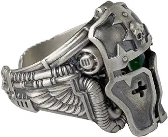 Starforged Questor Imperialis Helmring Adeptus Mechanicus Titan Culture Silver Ring of Warhammer 40000