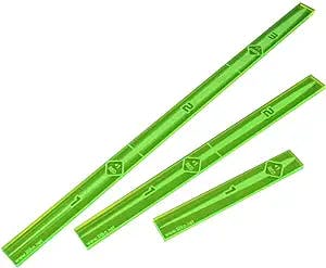 LITKO Space Fighter Multi-Range Fire Gauge Set | Compatible with Star Wars: X-Wing | Set of 3 (Fluorescent Green)