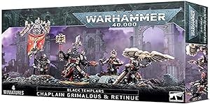 Warhammer 40,000 Black Templars: Chaplain Grimaldus & Retinue Miniatures