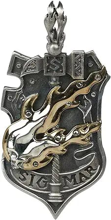 Starforged Warhammer Total War 3 Pendant Crest of Sigmar Knights Badge Gold Necklace