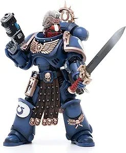 JoyToy Warhammer 40K 1/18 Action Figure Ultramarines Veteran Sergeant Icastus Model…… Blue
