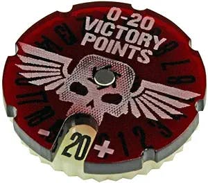 LITKO Victory Point Dial #0-20 Compatible with WHv8, Translucent Red & Ivory