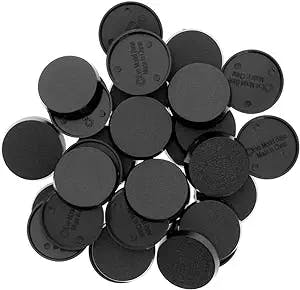 Evemodel MB432 100pcs Round Plastic Model Bases 32mm or 1.3inch for Gaming Miniatures or Wargames Table Games