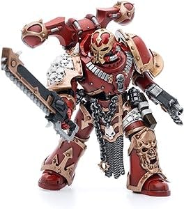 HiPlay JoyToy × Warhammer 40K Officially Licensed 1/18 Scale Science-Fiction Action Figures Full Set Series -Chaos Space Marines Crimson Slaughter Brother Maganar