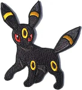 UMBREON Pokemon Go 3" Embroidered Sew/Iron-on Patch Dark Pokémon Evolved Eevee Applique Badge