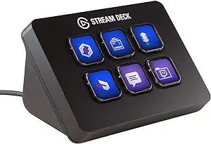 Elgato Stream Deck Mini – Compact Studio Controller, 6 macro keys, trigger actions in apps and software like OBS, Twitch, ​YouTube and more, works with Mac and PC