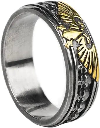 Starforged Insignia Aquilon Imperium of Man Warhammer Galactic Empire Eagle Gold Ring of Warhammer 40K