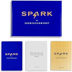 seek discomfort Spark Card Game - Fun Adult Card Games Family Games for Game Night Table Topics Conversation Cards Conversation Starters Get to Know You Games Adventure Challenge Table Talk Questions