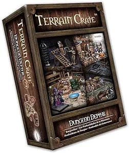 Terrain Crate - Dungeon Depths Large Size Set | Highly-Detailed 3D Miniatures | Pre-Assembled Scenery Tabletop Game Accessory for Wargames, Board Games and RPGs | Made by Mantic Games