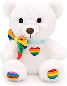 KOPHINYE Teddy Bear Plush - Cute Teddy Bear Stuffed Animal Pride Teddy Bear Plush Toy, Rainbow Teddy Bear Plush, Pride Day Gift for Girlfriend, Boyfriend, Home Decor, Birthday, Wedding Party