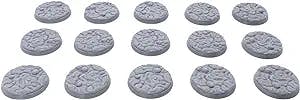 EnderToys 32mm Textured Bases - Wasteland (15pcs), 3D Printed Tabletop RPG and Wargame Miniature Accessories