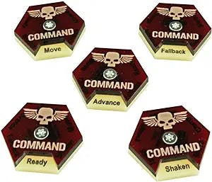 LITKO Command Dials Compatible with WH:KT, Ivory & Translucent Red (5)