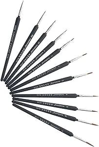 Ciieeo 11pcs Line Drawing Pen Watercolor Brush Pens Set Watercolor Brush Set Miniature Brush Set Detail Brushes Detailing Brush for Painting Artist Painting Brush Watercolor Drawing Brush