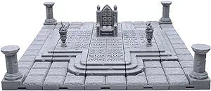 Locking Dungeon Tiles - Throne Room, Terrain Scenery Tabletop 28mm Miniatures Role Playing Game, 3D Printed Paintable, EnderToys