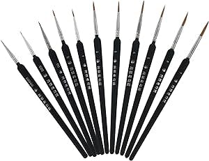 NUSITOU 11pcs Langhao Hook Line Pen Blending Brushes Professional Manicure Set Miniature Painting Brushes Extra Fine Paint Brush Oil Paint Brushes Acrylic Paint Brush Drawing Paintbrushes
