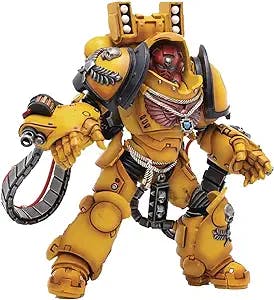 HUAXI DARK SOURCE(HAINAN)TECH JOYTOY 40K Imperial Fists INTERCSSRS Brother LYCIAS 1/18 FIG, Multicolor