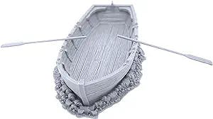 Row Boat by Printable Scenery, 3D Printed Tabletop RPG Scenery and Wargame Terrain for 28mm Miniatures