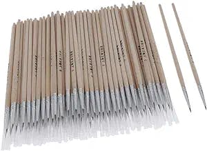 misppro 100Pcs Fine Detail Paint Brushes Miniature Brush Set for Fine Detailing and Art Painting - 14x3mm