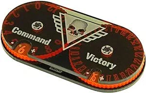 LITKO Command and Victory Point Tracker Compatible with WH: KT, Fluorescent Orange & Translucent Grey