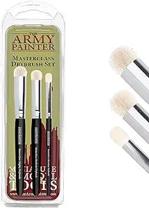 The Army Painter Masterclass: Drybrush Set - Hobby Detail Paint Brush Set - Acrylic Paint Brushes in 3 Sizes for Advanced & Professional Art for Tabletop & Wargames Miniature Watercolor Oil Painting