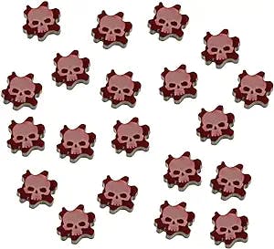 LITKO Flesh Wound Tokens Compatible with Warhammer: Kill Team, Translucent Red (15)
