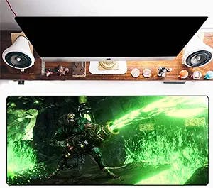 Gaming Mouse Pads Warhammer: Vermintide 2 Gaming 70X30Cm Large Mouse Pad Black Lock Edge Computer Table Mat Rubber Non-Slip XXL D (2 Pcs)