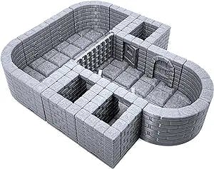 Locking Dungeon Tiles - Jail and Holding Cells, Paintable 3D Printed Tabletop Role Playing Game Terrain Scenery for 28mm Miniatures
