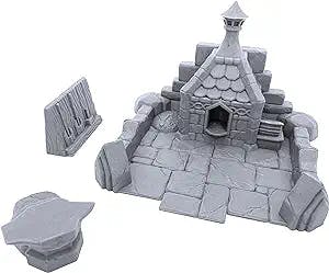 Dwarf Settlement Forge by Makers Anvil, 3D Printed Tabletop RPG Scenery and Wargame Terrain for 28mm Miniatures