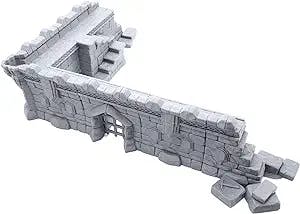 EnderToys Dwarf Settlement Walls by Makers Anvil, 3D Printed Tabletop RPG Scenery and Wargame Terrain 28mm Miniatures