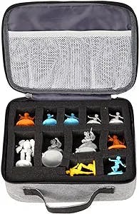 Portable Miniature Figure Storage Carrying Case Large Figures Bag (Gray)