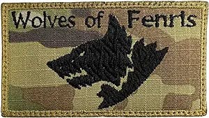 Warhammer 40K Space Wolves Patch Multicam OCP- Funny Tactical Military Morale Embroidered Patch Hook Fastener Backing