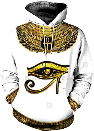 Unisex Novelty Hoodies 3D Printed Eye Of Horus God Pullover Sweatshirt, Eye Of Horus God Zip Hoodies with Front Pocket Gifts For Men And Women,Chrismas,Birthday ZDHD18359