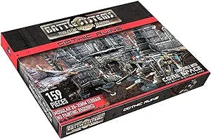 Battle Systems Sci-Fi Terrain - 28mm Modular 3D Space Terrain - Perfect for Wargaming and Roleplaying Tabletop Games - Full Colour Printed 3D 40K Multi Level Building Models (Gothic Ruins)