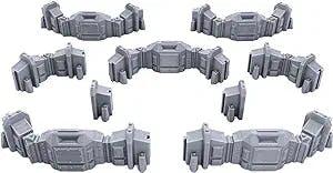 Connecting Barricade Wall Expansion Pack, 3D Printed Tabletop RPG Scenery and Wargame Terrain for 28mm Miniatures