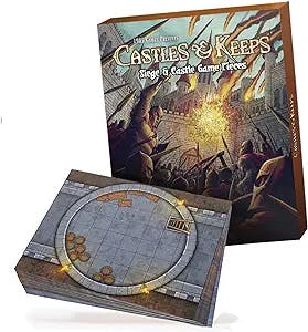 Dungeon Craft: Castles & Keeps Board Game, 1000+ Fantasy Tabletop Roleplaying Game Terrain Tiles for Dungeon Battle Maps, Double-Sided Dry / Wet Erase - D&D Compatible