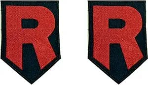 NESIMY Team Rocket Logo 2-Pack Gift Set Embroidered Sew/Iron-on Patch L