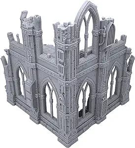 Gothic Sci-Fi Ruins by Terrain4Print (Set C), 3D Printed Tabletop RPG Scenery and Wargame Terrain for 28mm Miniatures