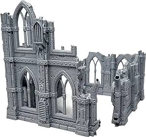 Tabletop Terrain Sci-Fi Ruin Set 1 for Wargames and RPGs 28mm 32mm Miniatures