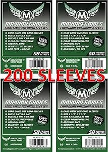 Mayday Games 7077 Clear Premium Card Sleeves 63.5x88 mm (4x50 Pack, 200 sleeves)