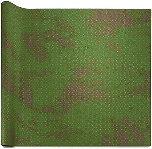 Stratagem 6' x 4' Open Field Grass Terrain Neoprene Tabletop Battlemat with 1.25" Hex Grid and Carrying Case