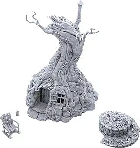 Witch's Hovel by Printable Scenery, 3D Printed Tabletop RPG Scenery and Wargame Terrain 28mm Miniatures