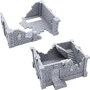 EnderToys Ulvheim Ruins by Terrain4Print (Set C), 3D Printed Tabletop RPG Scenery and Wargame Terrain for 28mm Miniatures