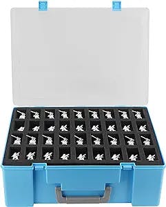 TPCY Miniature Storage Sturdy Carrying Figure Case -108 Slot Figurine Minature Carrying Case ,Compatible with Warhammer 40k, Dungeons & Dragons and More (Blue)